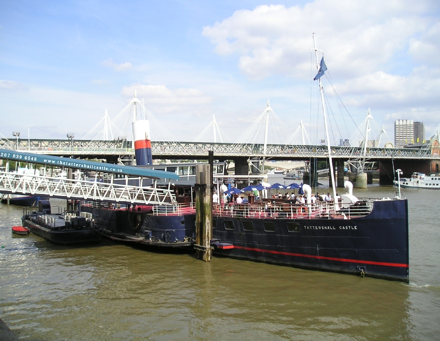 The Tattershall Castle Floating Pub Hungerford Bridge London